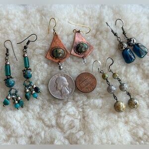 4 pr Artisan earrings.
